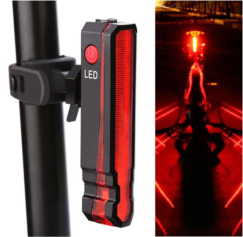 Luz trasera de bicicleta con guía láser [4086000000000]