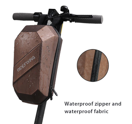 Mochila bronce impermeable para timón de Scooter