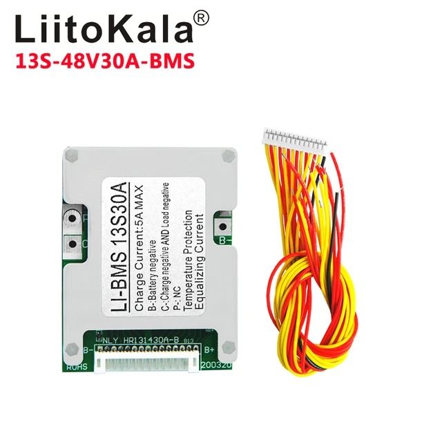 BMS 13S 48V 30A Liitokala Li-ion
