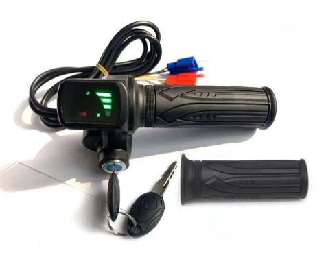 Acelerador 1S para EBike con llave y voltímetro 60v