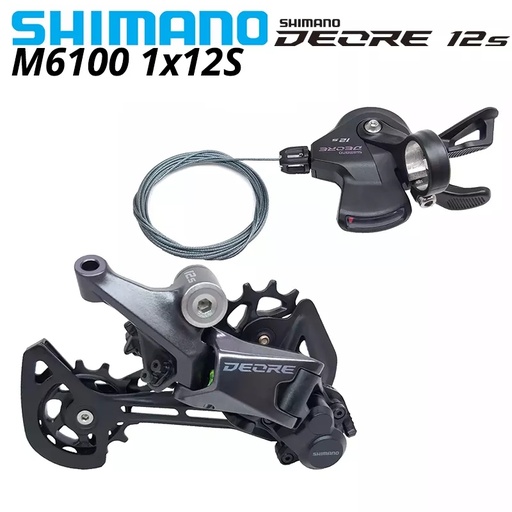 Juego de transmisión DEORE 12V M6100 SHIFTER+DESCARILADOR +PIÑÓN+CADENA